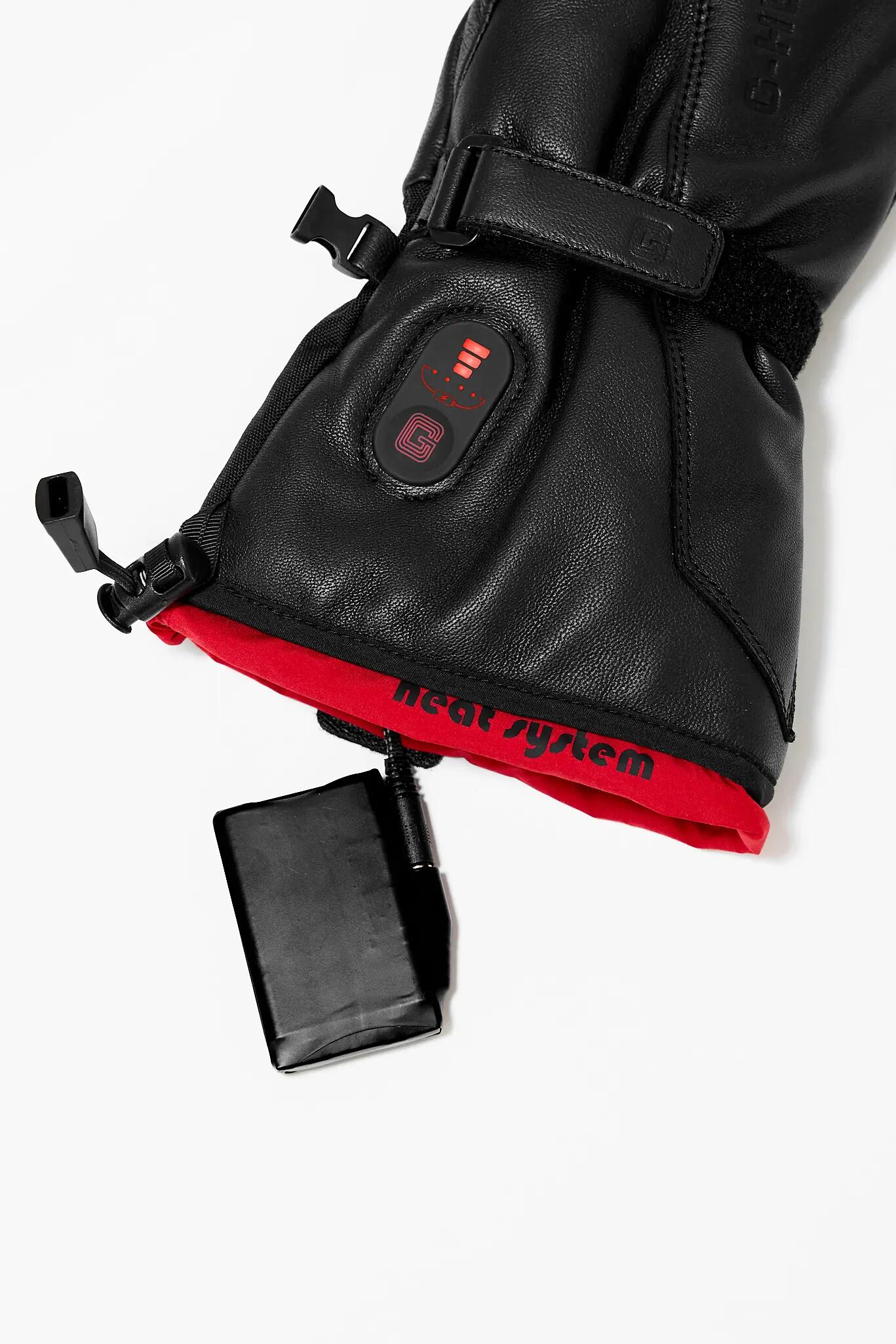 Herren beheizte Leder-Skihandschuhe 2/5