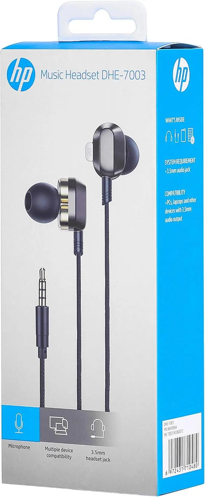 Auriculares HP DHE-7003 com Microfone Preto 4/5