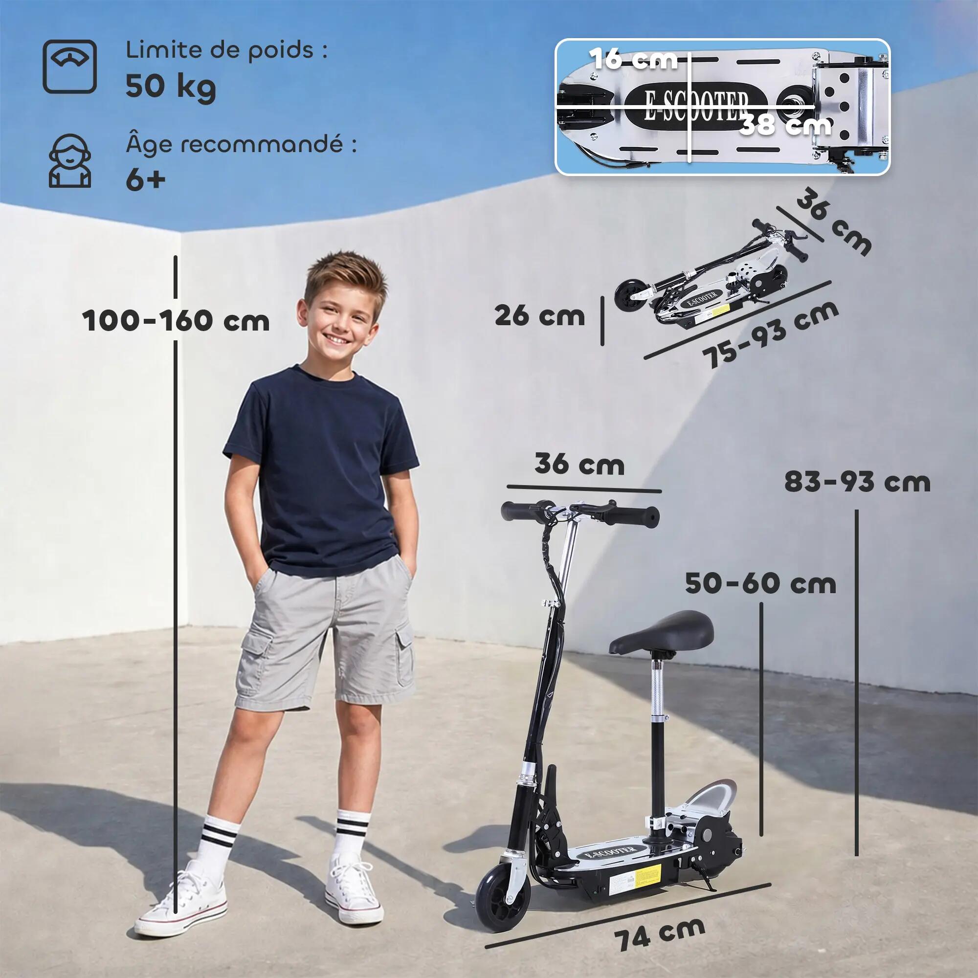 Trottinette électrique avec selle pour enfant 3/5