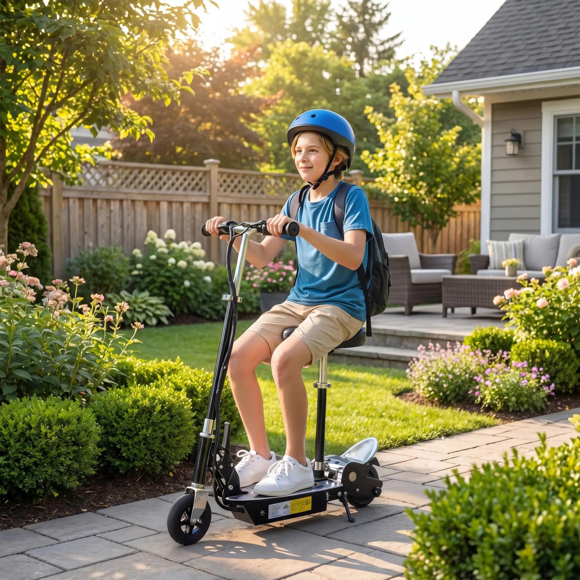 Trottinette électrique avec selle pour enfant 2/5