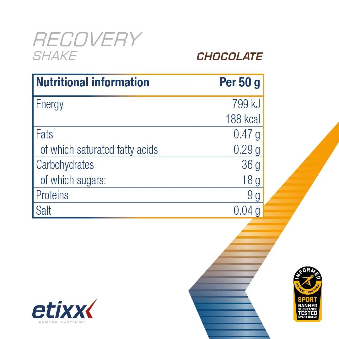 Etixx Recovery Shake Chocolade 1500g 6/6