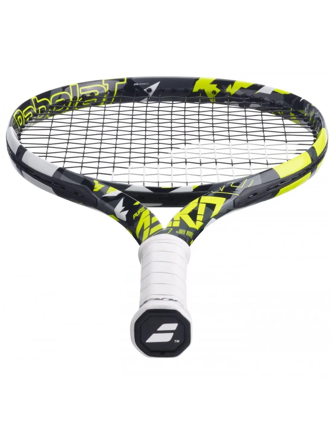 Raqueta de tenis infantil Babolat Pure Aero Jr. 26 S CV gris/amarillo/blanco G0 3/4