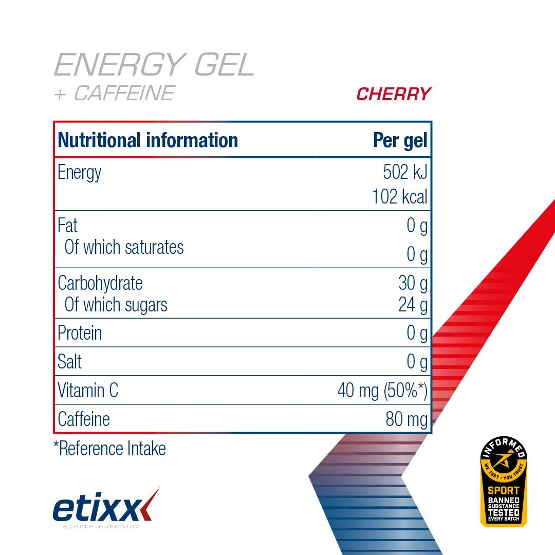 Etixx Energy Gel + Caffeine Kers 12x40ml 3/3