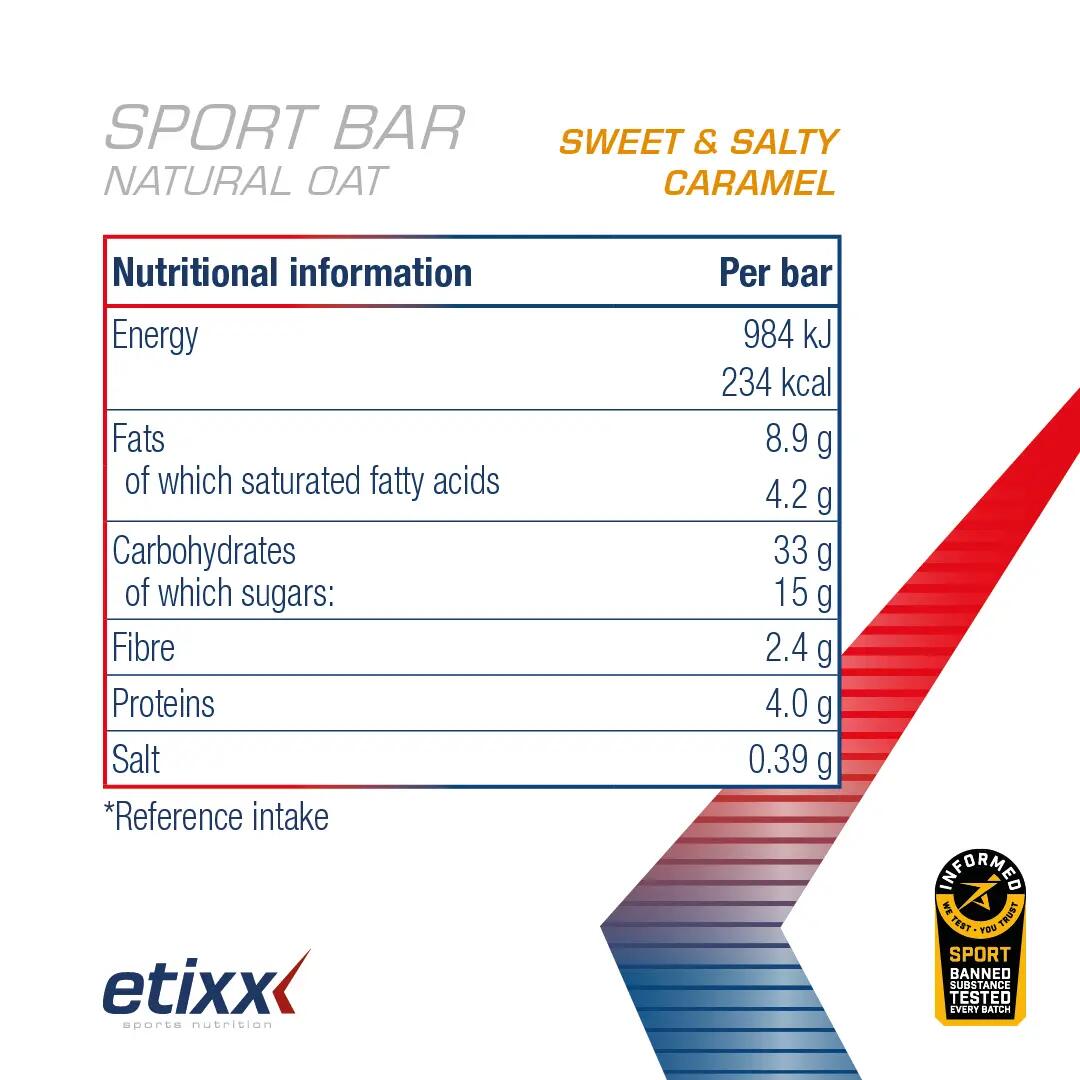 Etixx Natural Oat Bar Zoete en Zoute Karamel 12x55g 6/6