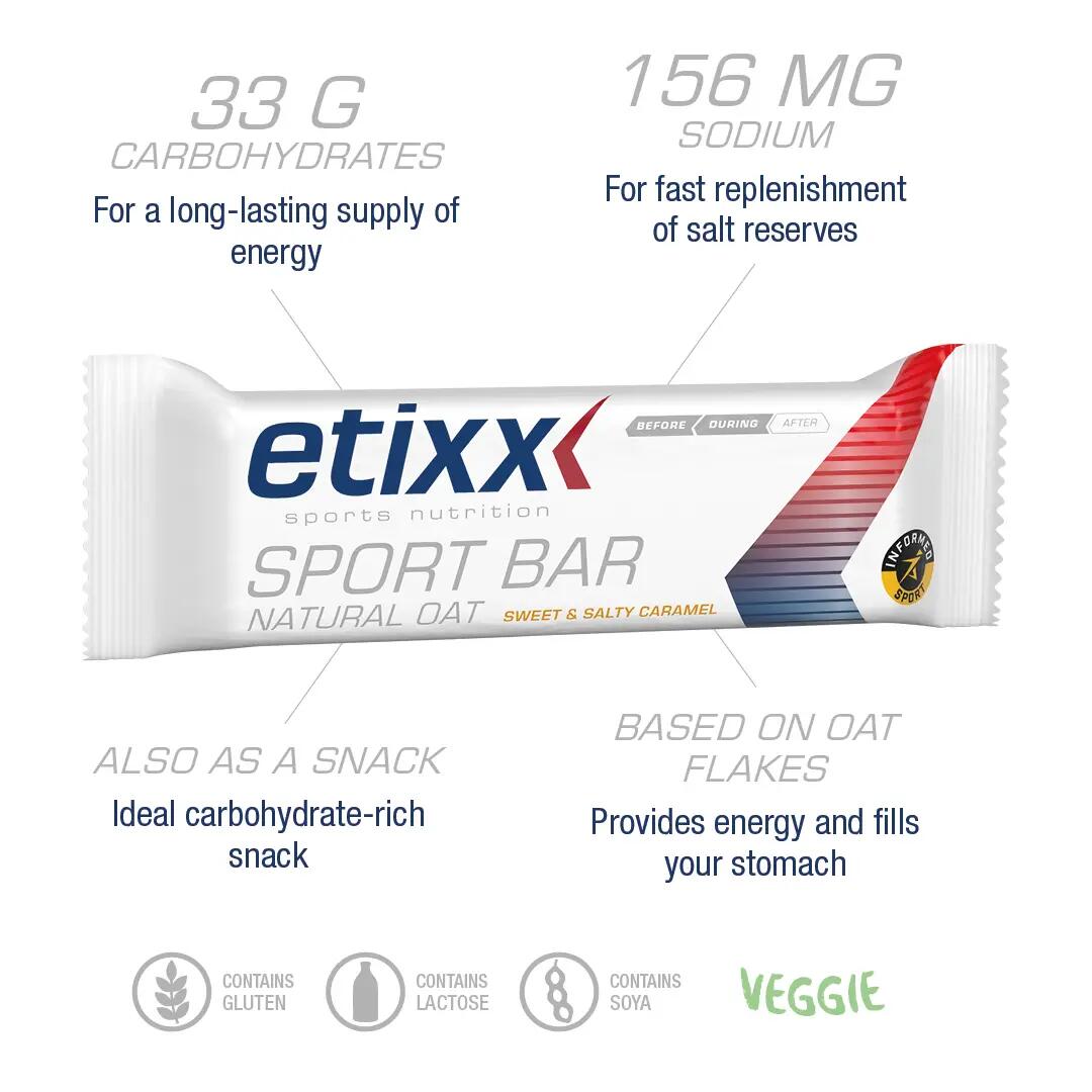 Etixx Natural Oat Bar Zoete en Zoute Karamel 12x55g 3/6