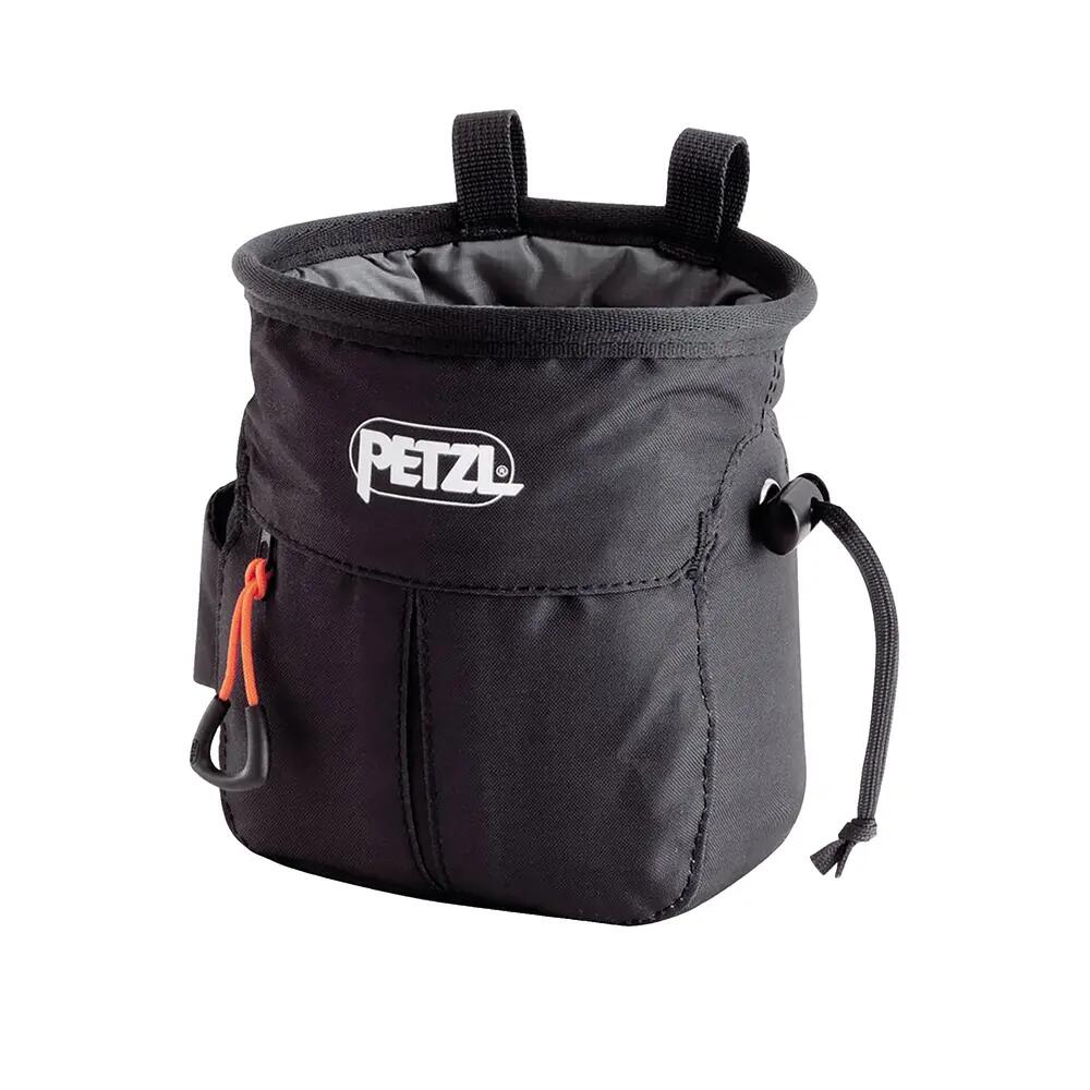 Sac magnésie Petzl SAKAPOCHE noir compact résistant avec cordon et boucle 5/5