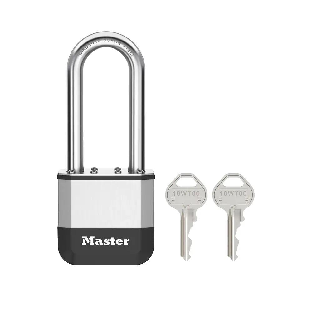 EliteTM 52mm laminated padlock - 64 mm hardened boron steel long shackle 9/9