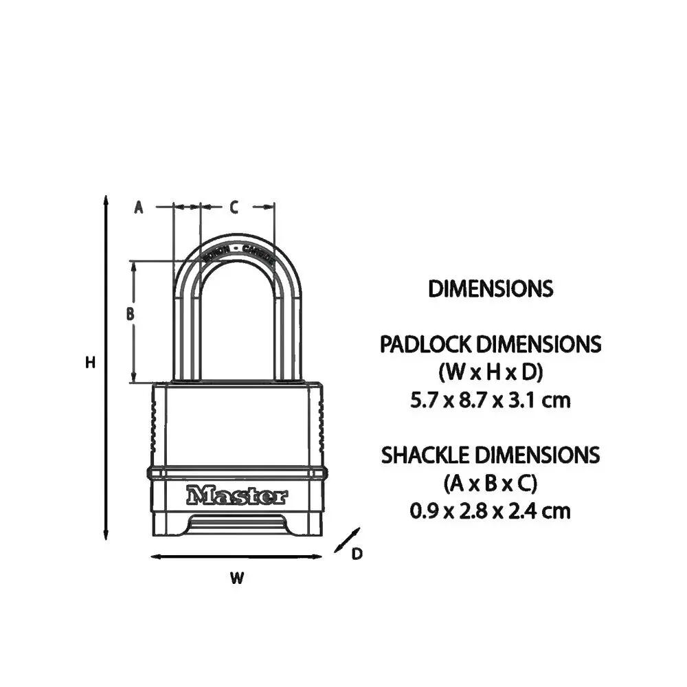 Cadenas Zinc Haute Sécurité, Combinaison 2/3