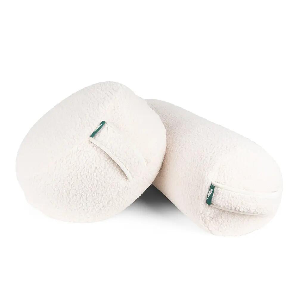MindBaas - Coussin de yoga - Teddy - Blanc - 60 x 20 (longueur x diamètre) 4/6