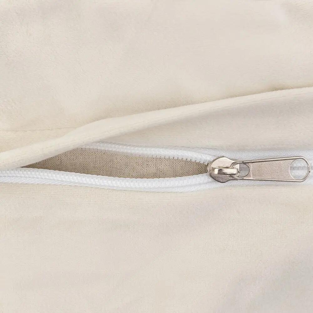 Yoga Bolster - Yoga Kussen - Velvet Crème - 60 x 20 cm 3/4