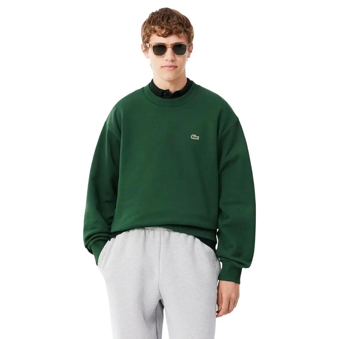Sudadera Verde Lacoste de Felpa de Algodón Vert de Estilo Elegante y Desenfadado 2/4