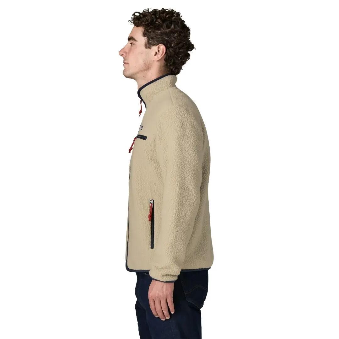 Chaqueta Polar Beige Patagonia Retro Pile Fleece Jacket Pelican Cálido y Suave 3/4