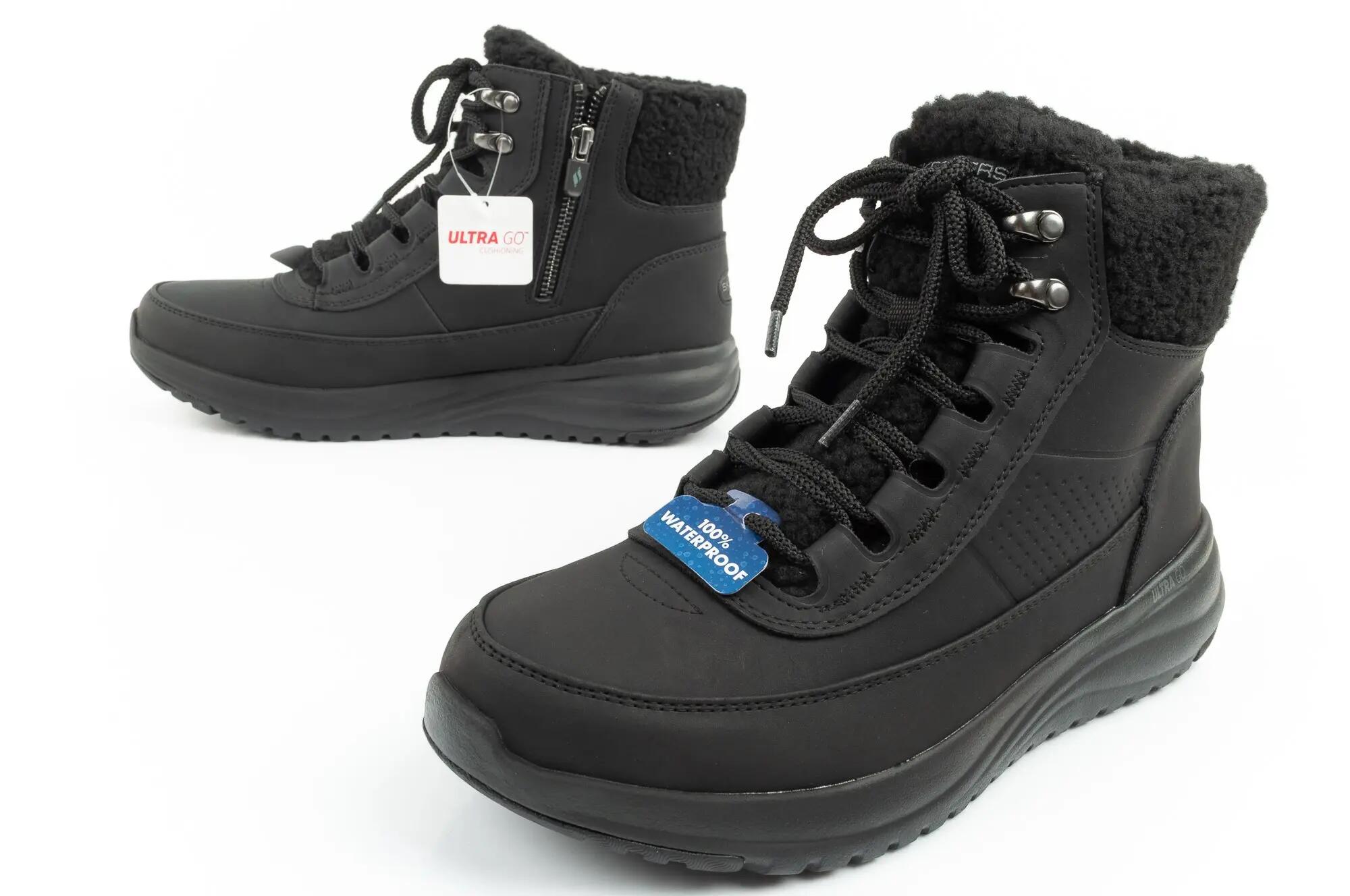 Botki zimowe Damskie botki Skechers On-The-Go wodoodporne za kostkę czarne 8/10