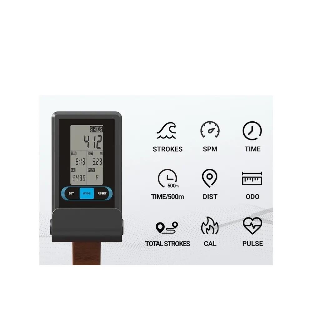 Máquina de remo Merach MR-R14R1 em madeira com resistência à água 2/3