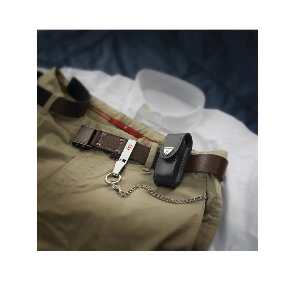 Étui en cuir Victorinox Marron 3/4