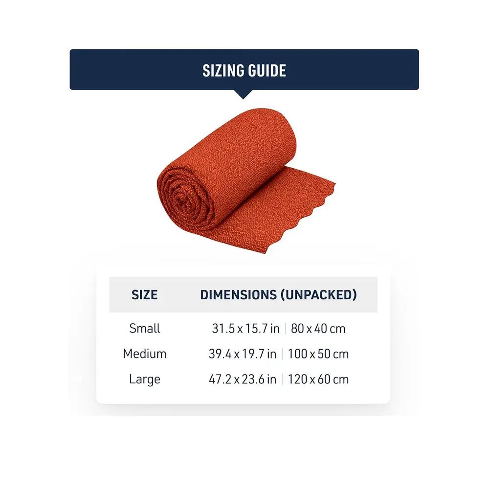 Serviette de voyage Sea to Summit Airlite Microfibre Grise 5/7
