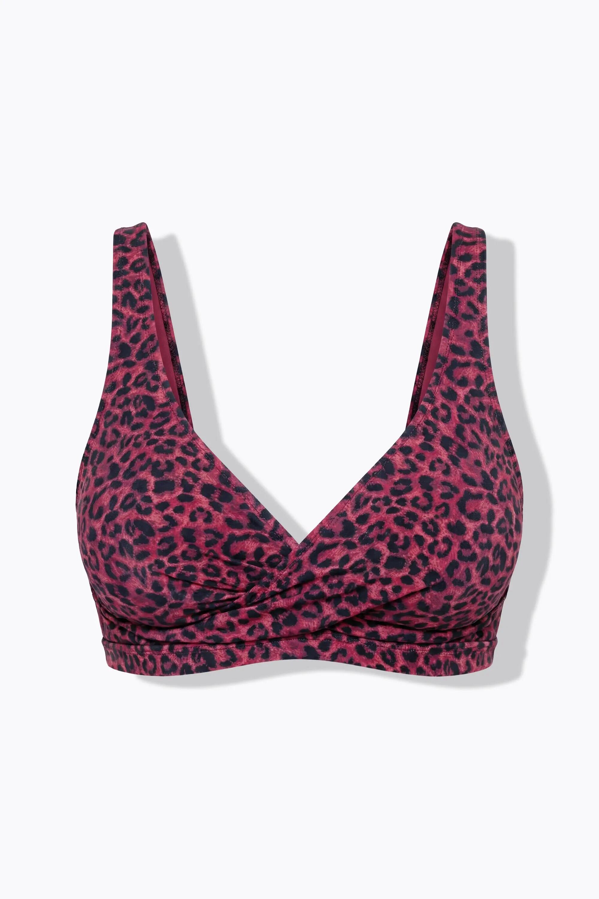 Damen Bikini-Top Softcups Color-Leo Drapierung 7/7