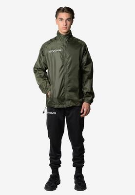 Giacca impermeabile (k-way) uomo givova verde militare