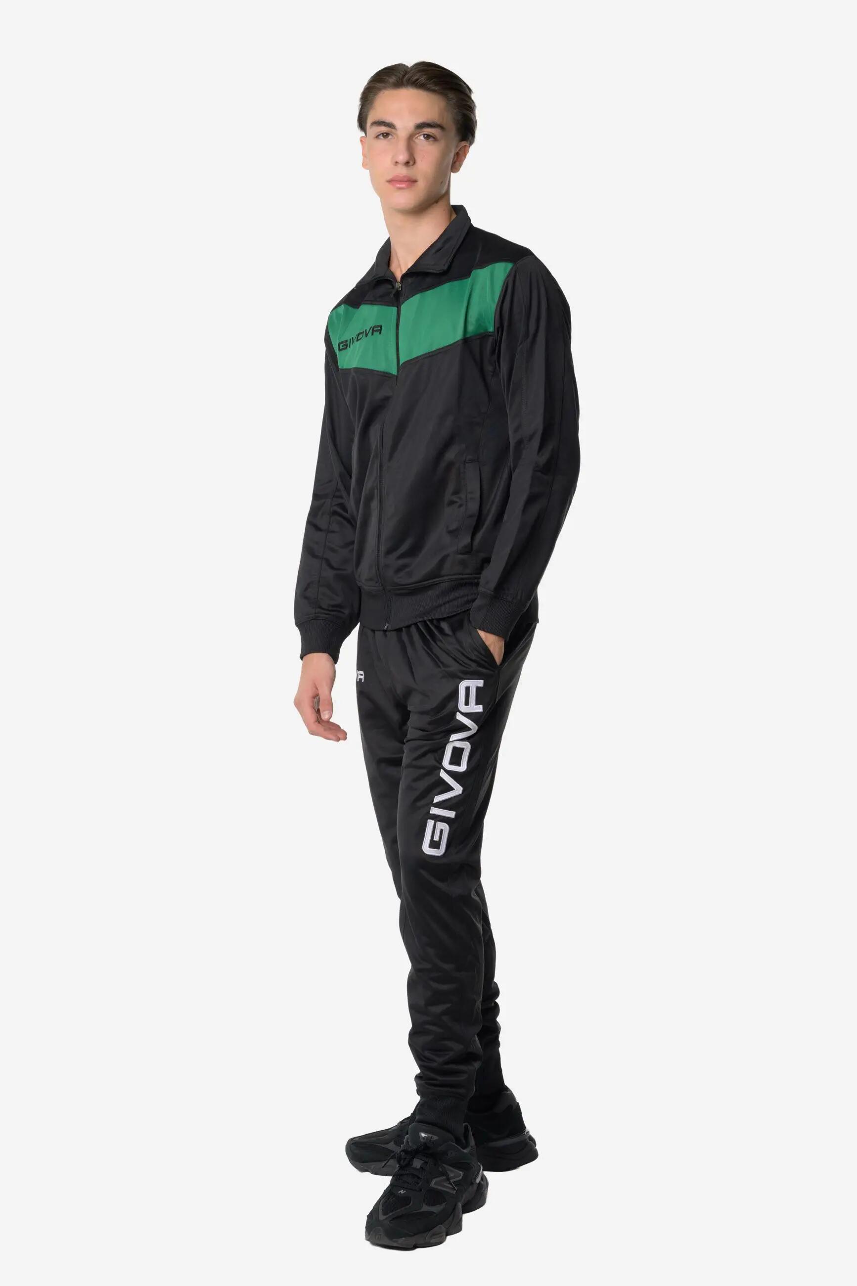Ensemble de sport Givova Visa Triacetato noir/vert 2/3