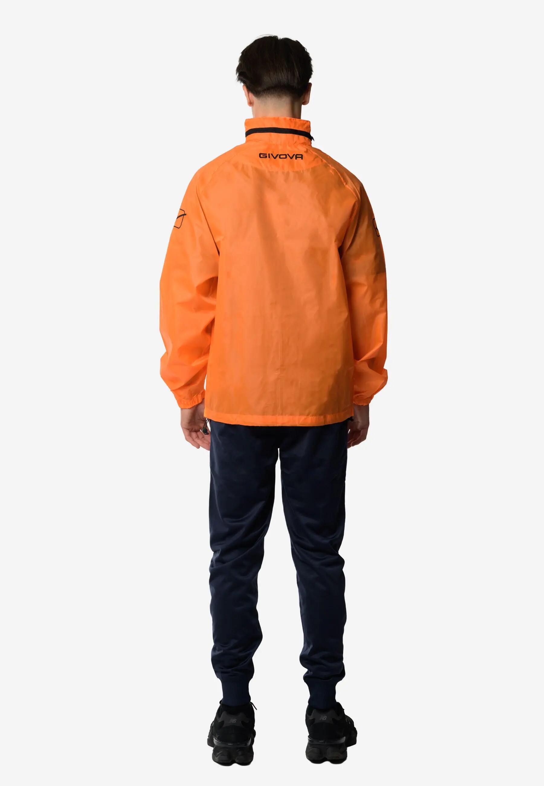 Chubasquero Básico Givova Naranja Fluo Poliéster 3/4