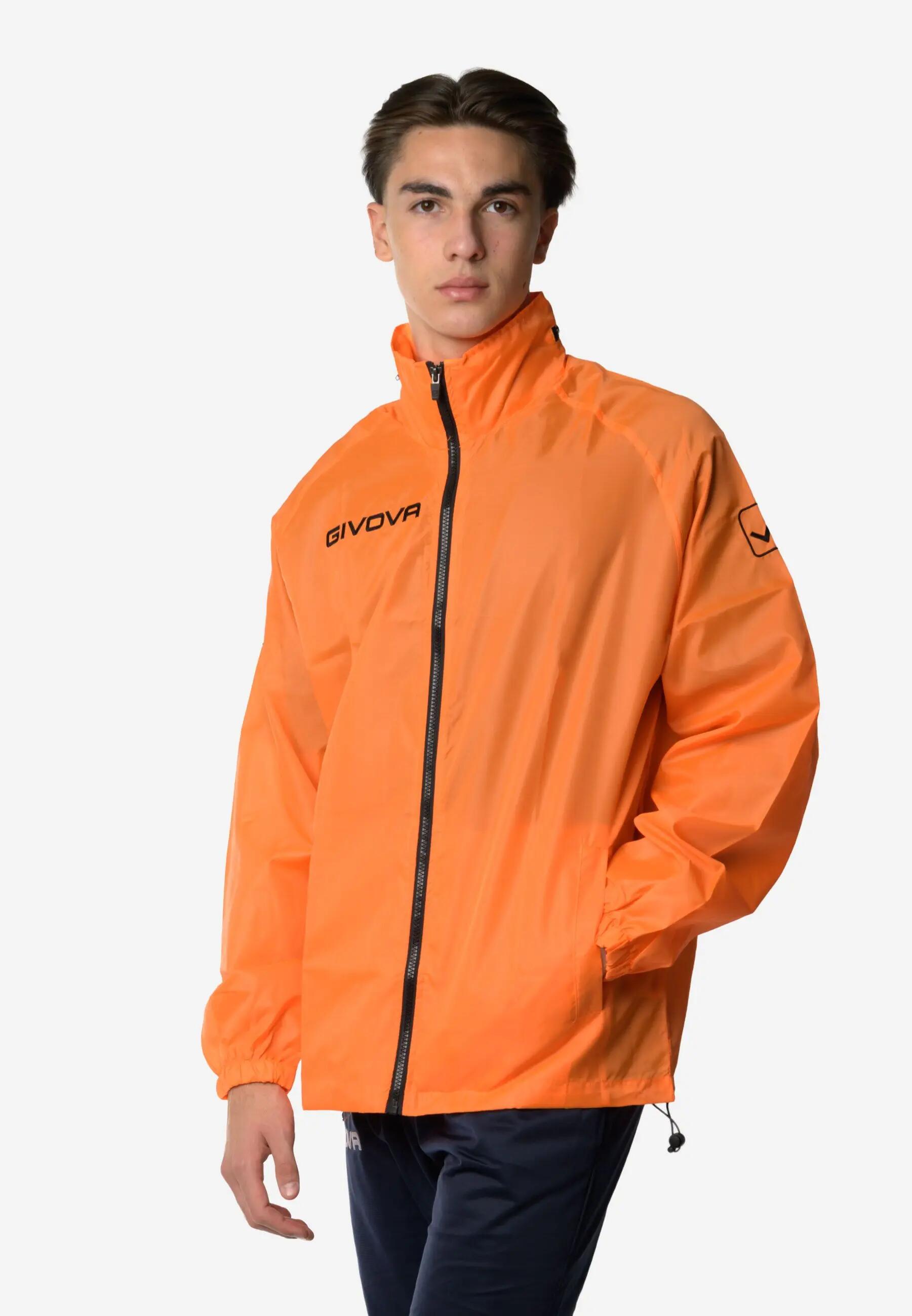 Chubasquero Básico Givova Naranja Fluo Poliéster 2/4