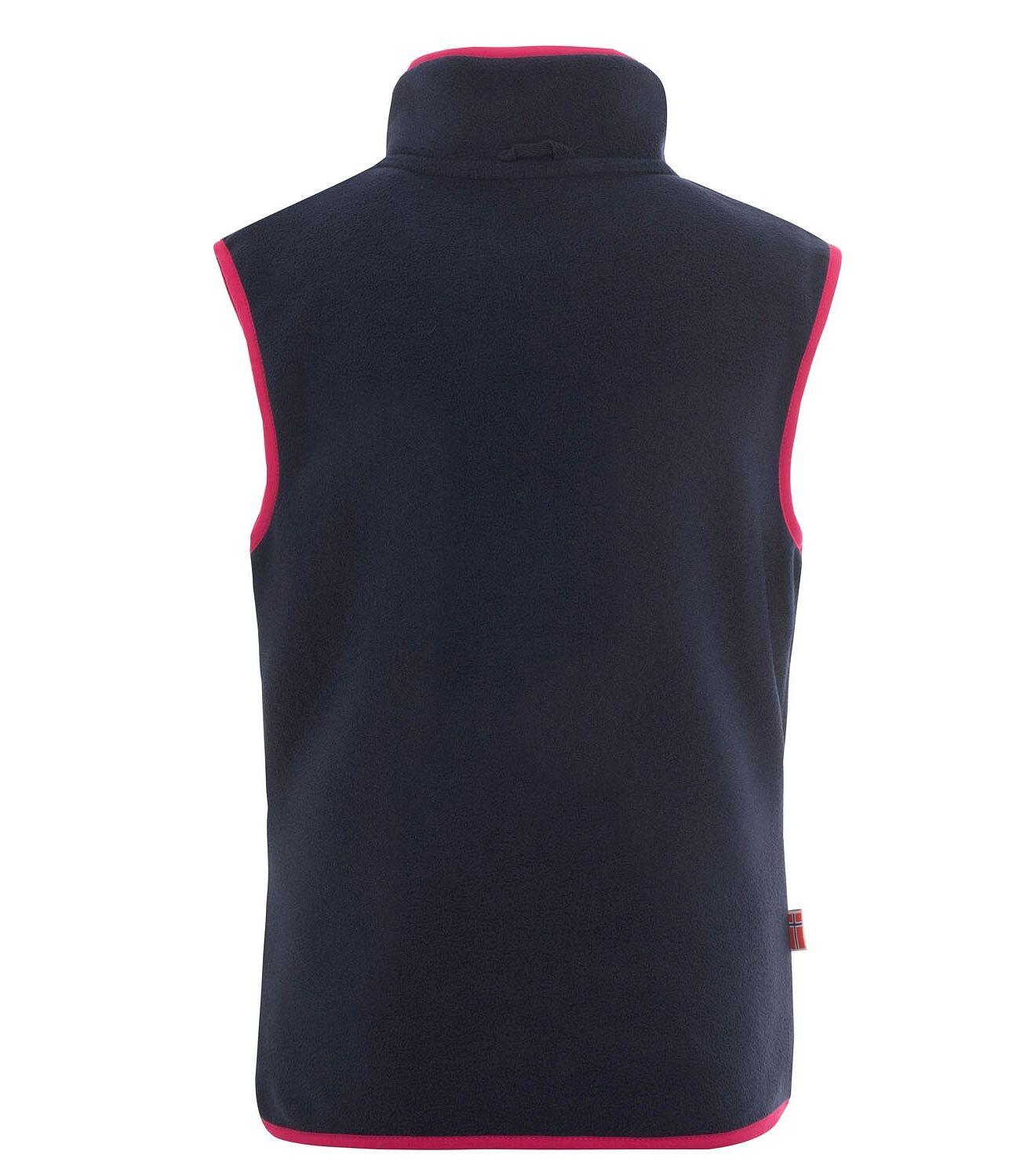 Kinder Fleece-Weste Arendal Marineblau / Pink 2/3