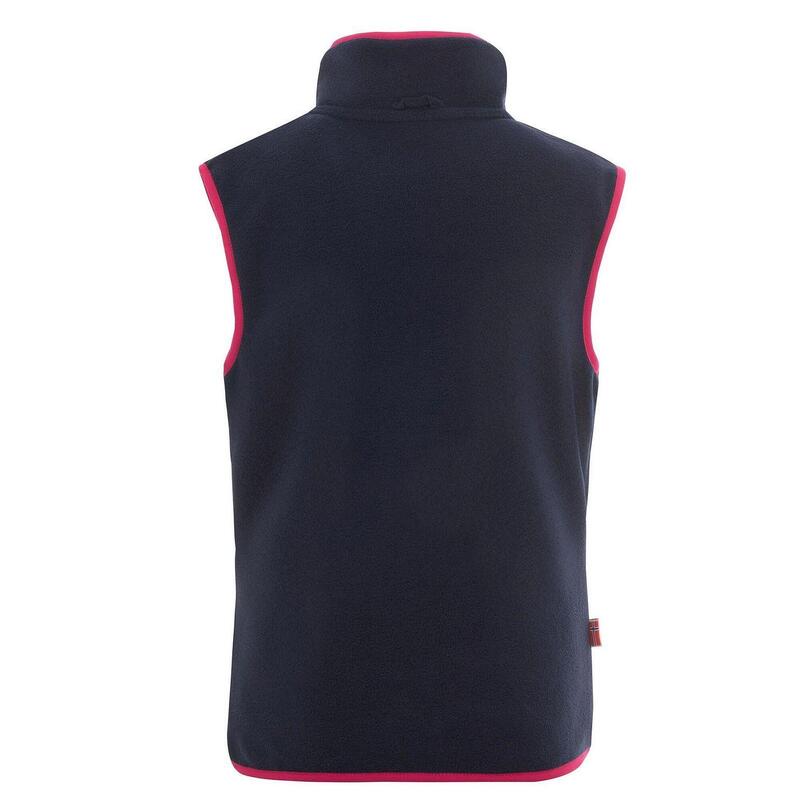 Gilet polaire Arendal pour enfants bleu marine / rose