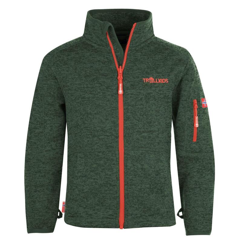 Veste polaire enfant Jondalen vert forêt/orange