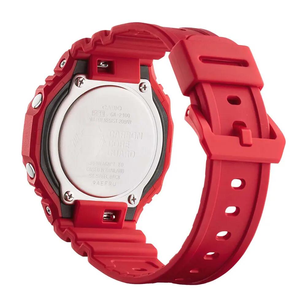 Casio Analoog En Digitaal  Horloge Rood/Rood GA-2100-4AER 7/11