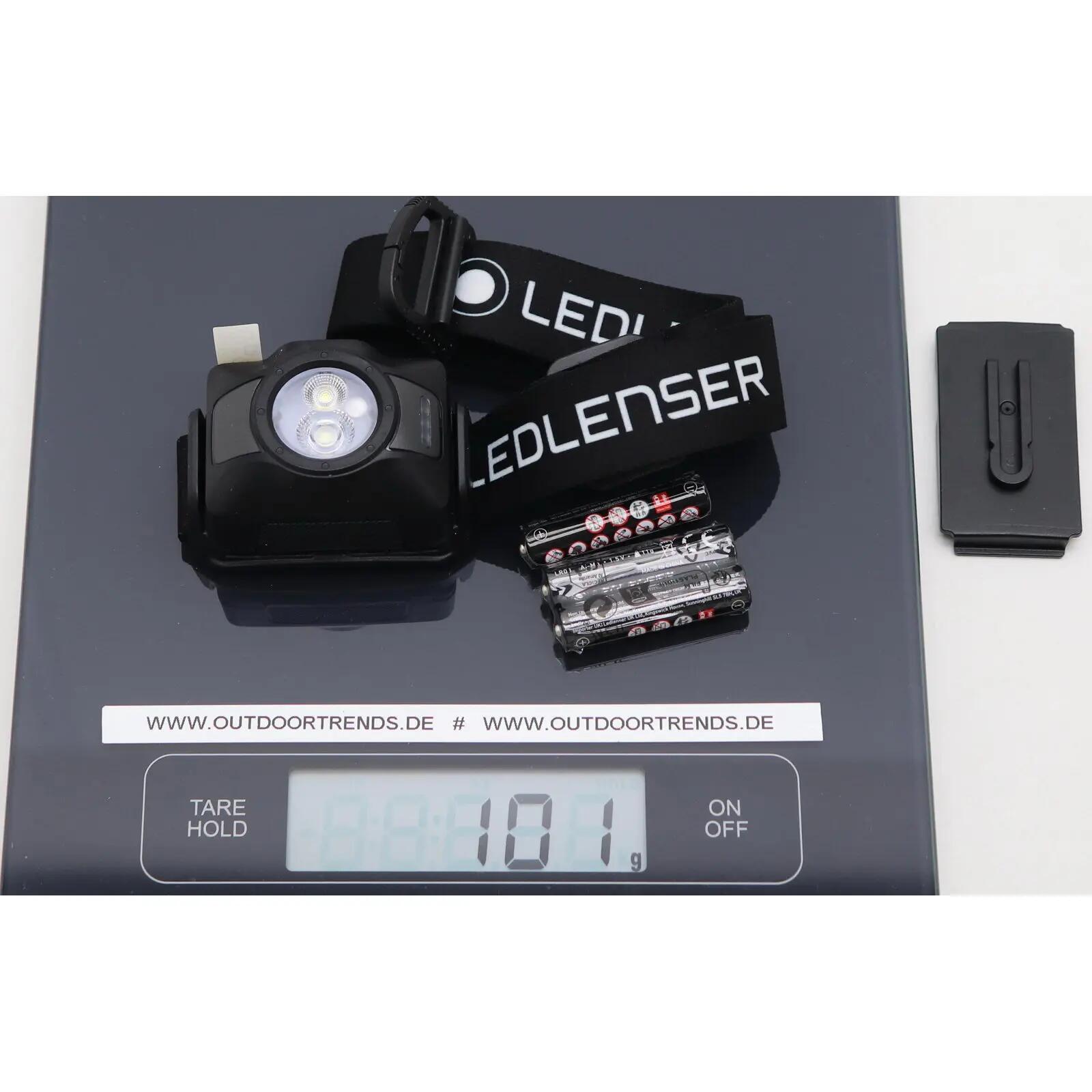 Lampe frontale LED, 450 lm, Portée 110m, IP67, Piles AAA, Vert, HF4 5/5