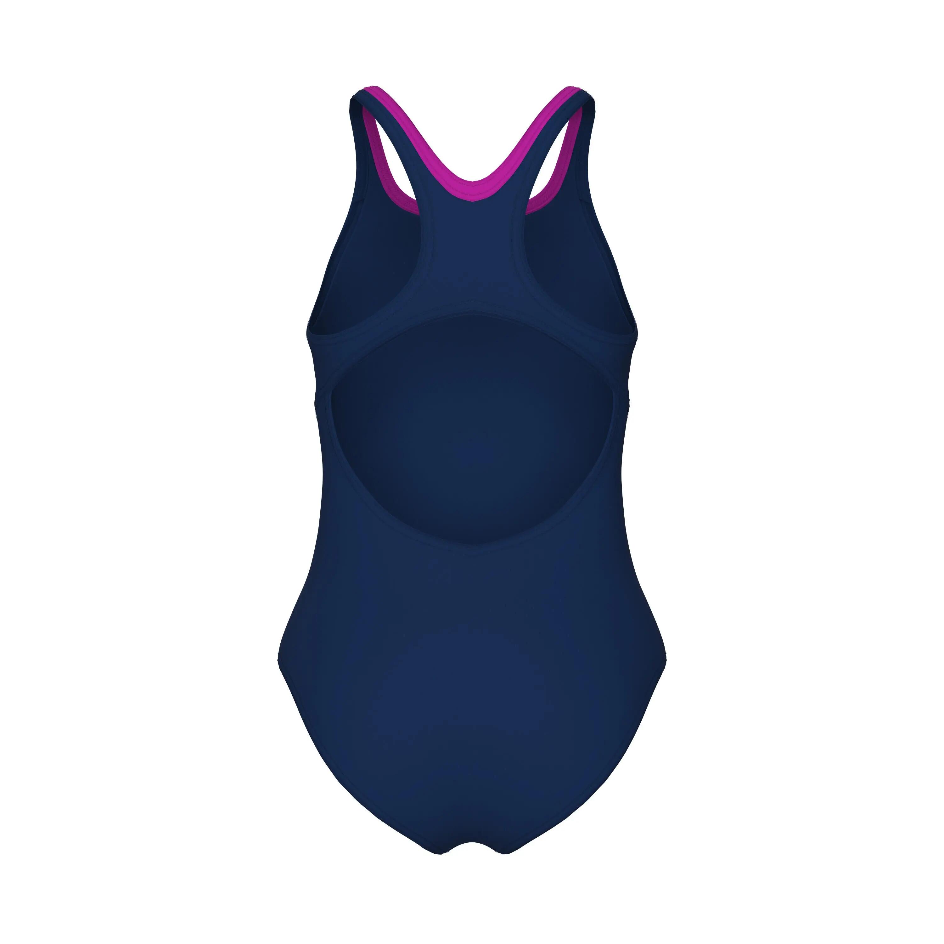 Maillot de bain fille Arena Bay Swim Pro Back Marine/Fuchsia vif 4/8