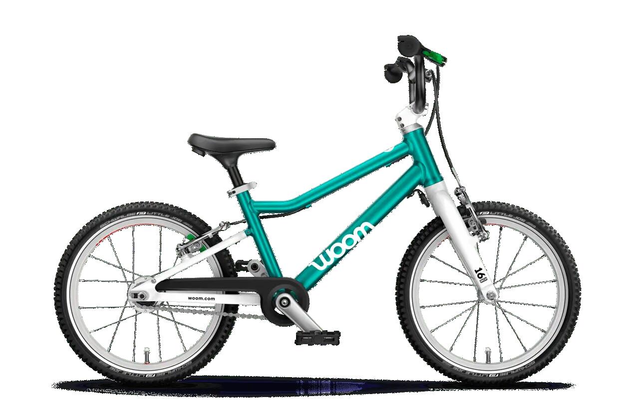 Bicicleta copii Woom 3 Automagic Go cu roti 16" - albastru Metallic Turquoise P…