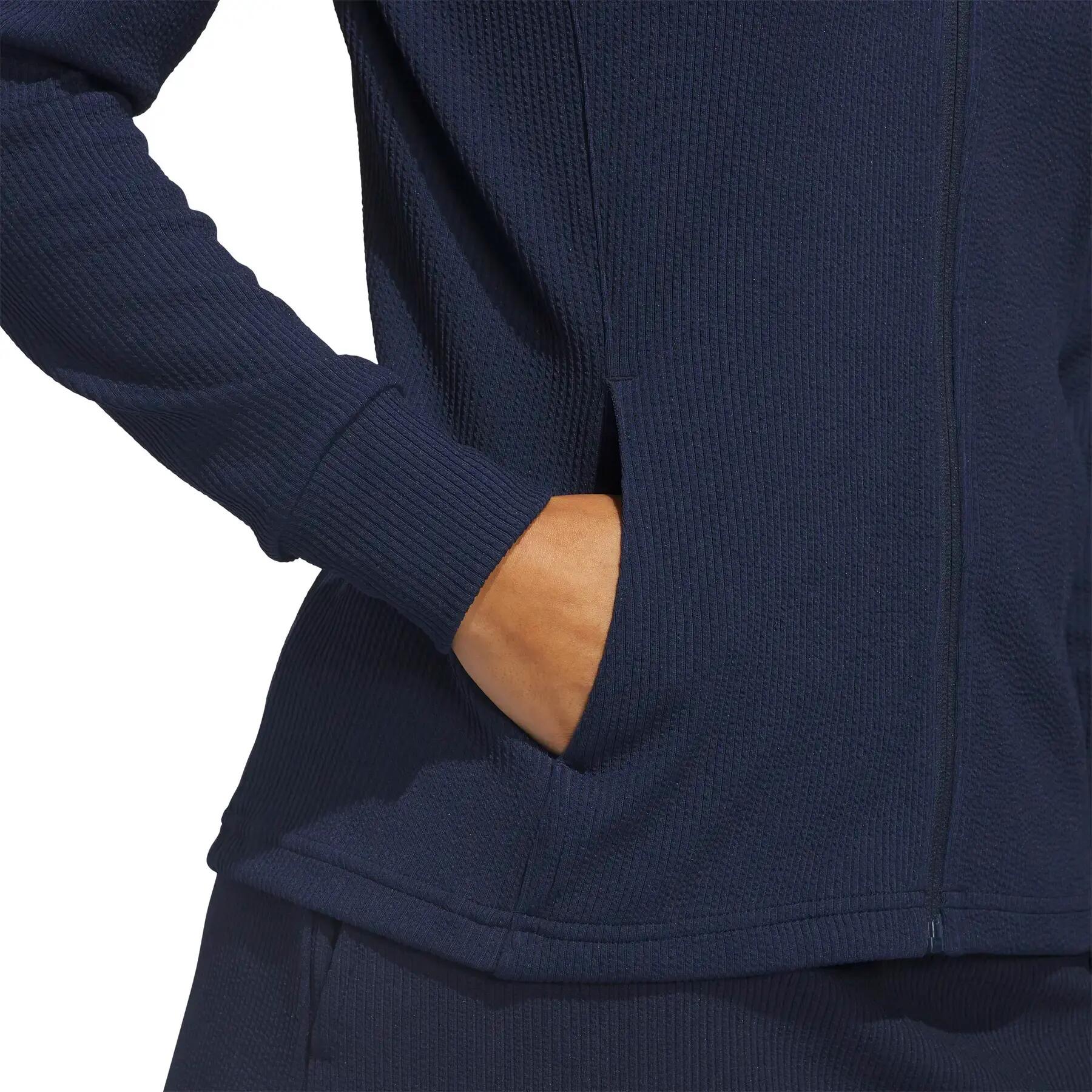 Veste Adidas Textured, veste de golf pour femme, bleu marine 6/6