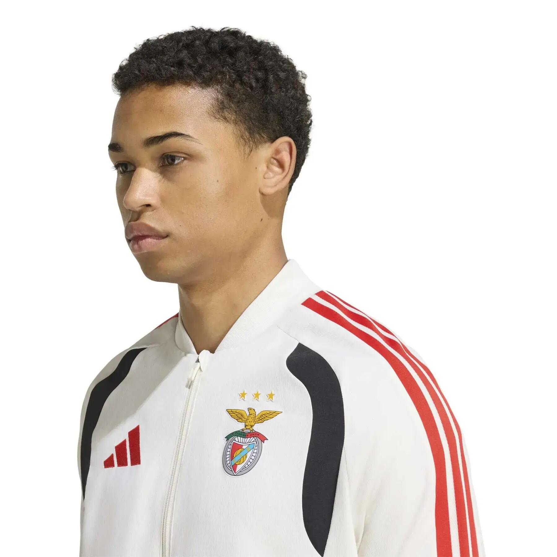 Giacca - calcio - unisex - maniche lunghe, zip integrale - Benfica - bianca 5/6