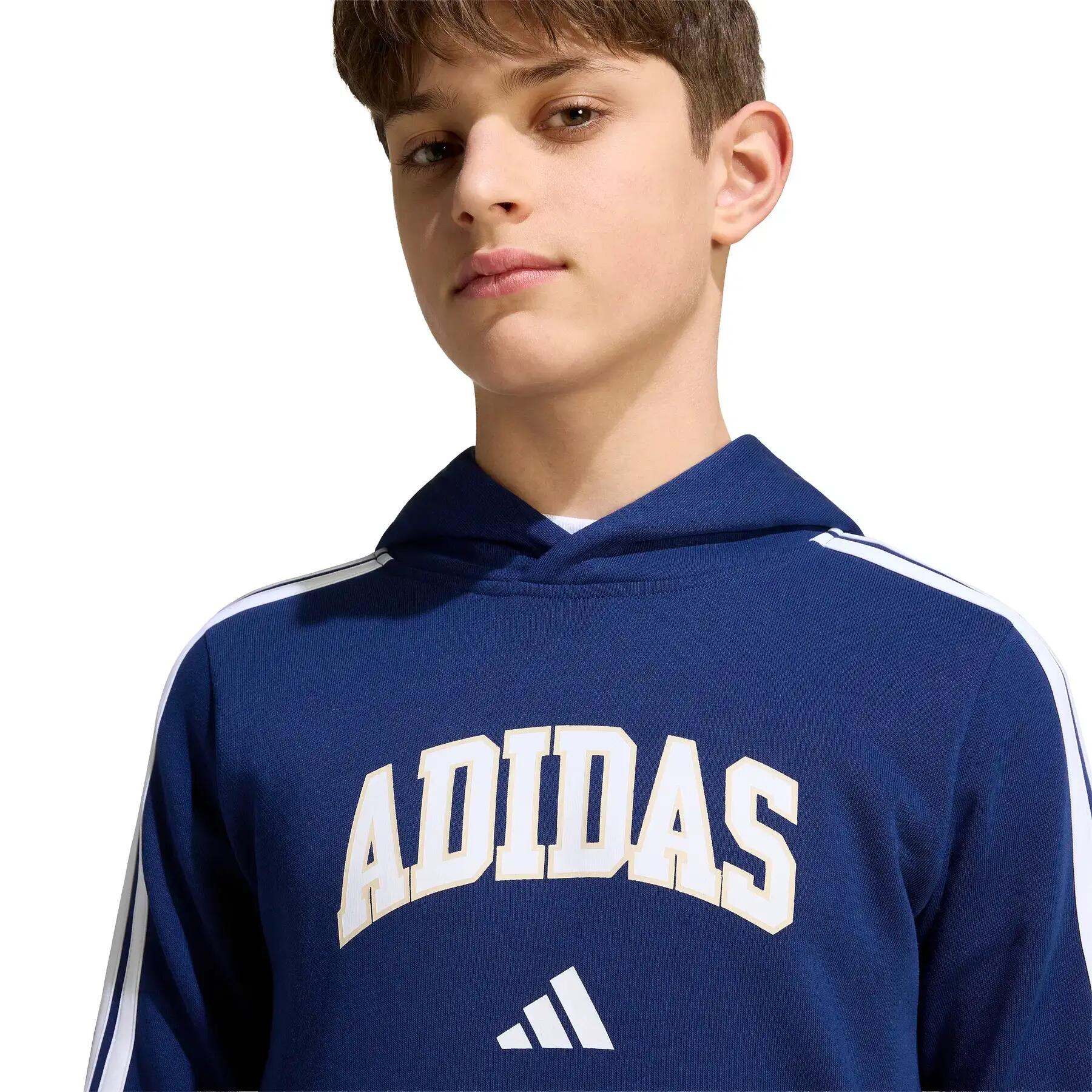 Fleece-Sweatshirts für Jungen von Adidas in Collegiate Marineblau. 7/7