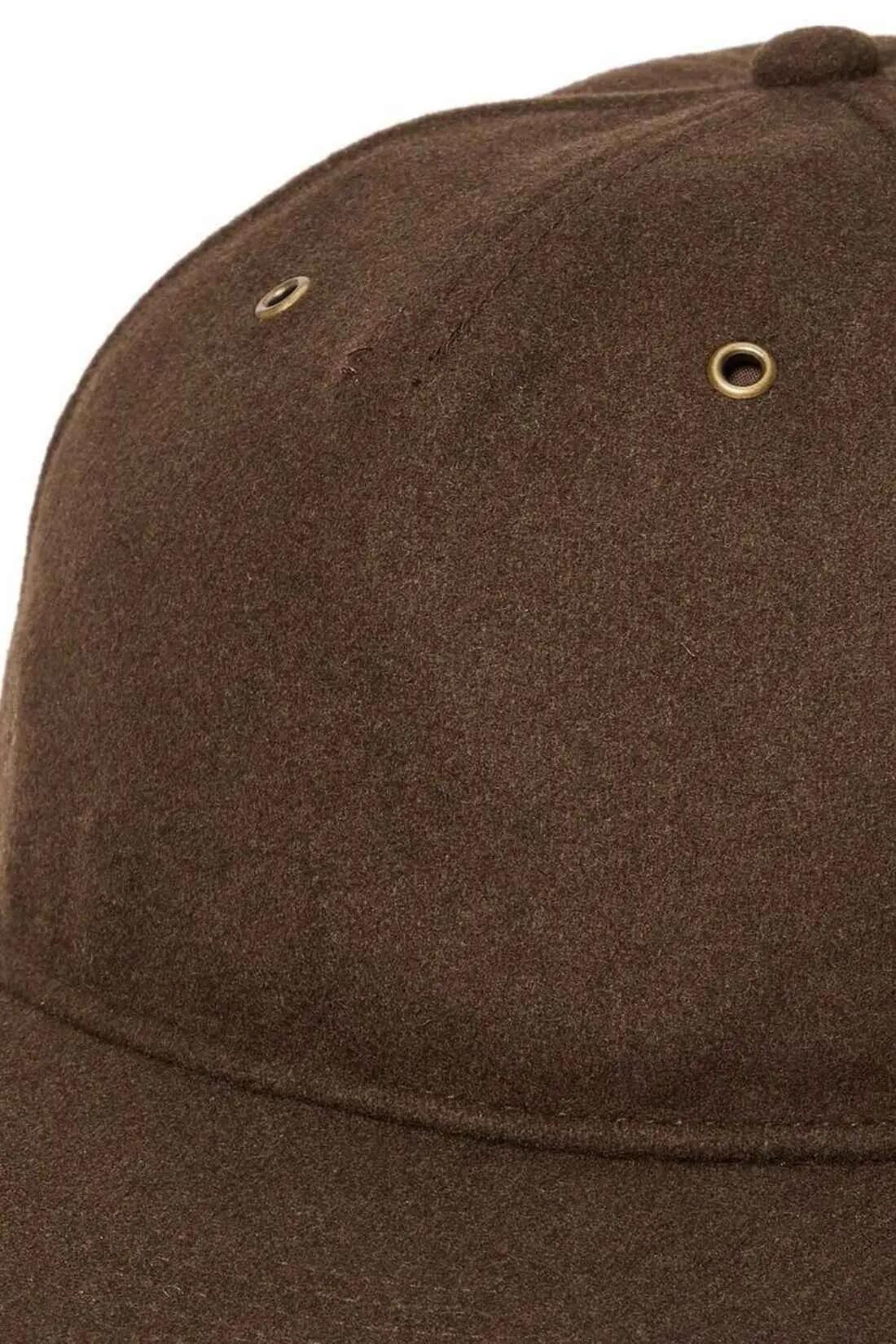 Herren - Sportswear - Wollmisch-cap - Verstellbar - Braun 2/3
