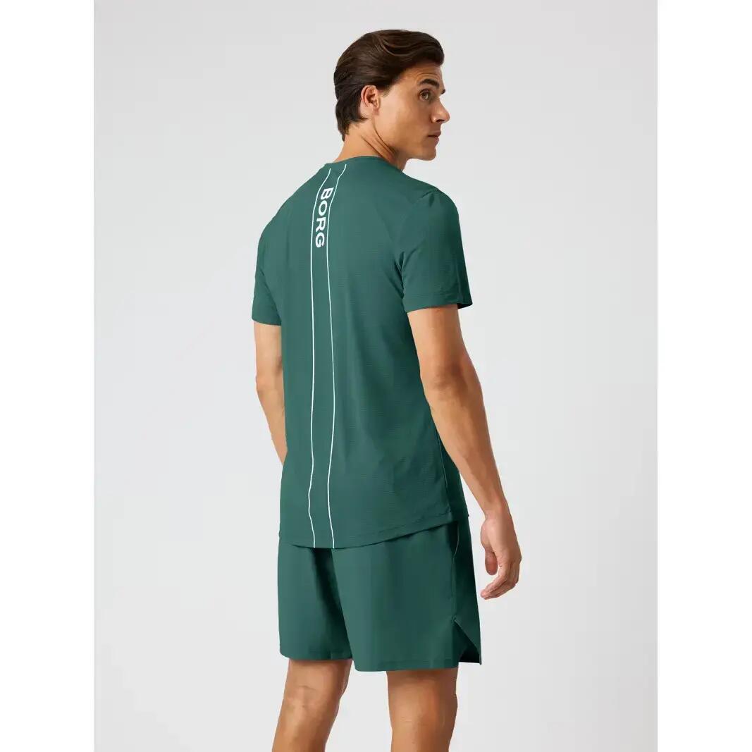 bjorn_borg ACE LIGHT T-SHIRT em poliéster reciclado – MALLARD GREEN 2/4