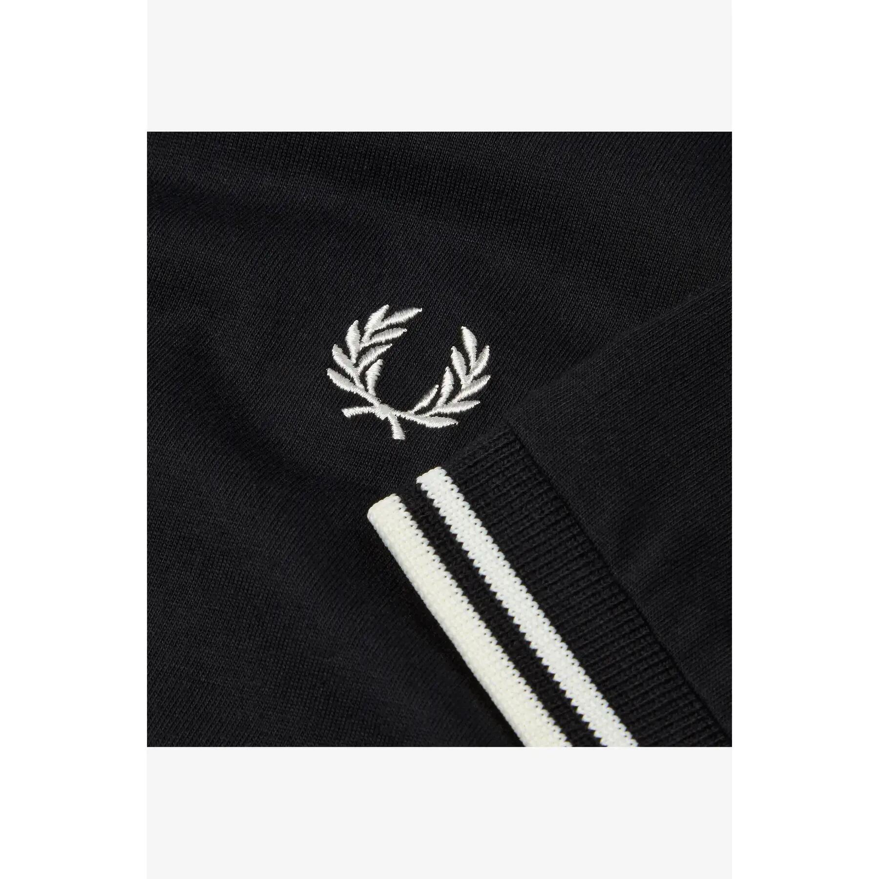 T-shirt Fred perry de manga curta para homem Com bico duplo Preto 7/7
