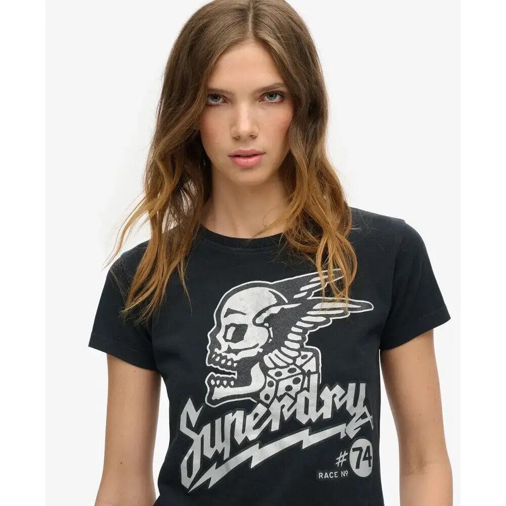 Női mintás, szűk fazonú póló Superdry Poster 5/6