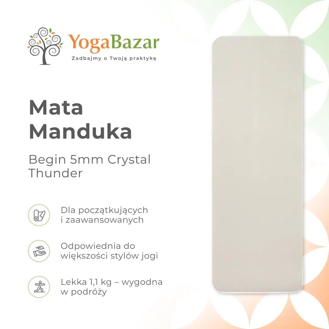 Manduka Begin yogamat 5 mm - Crystal Thunder 8/8