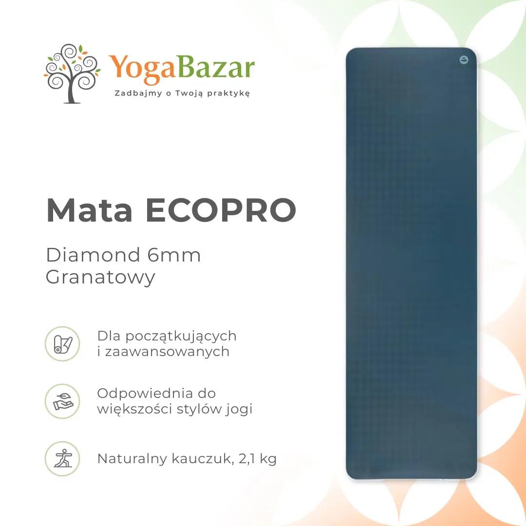 Kauczukowa mata do jogi Bodhi EcoPro Diamond 6mm 9/9
