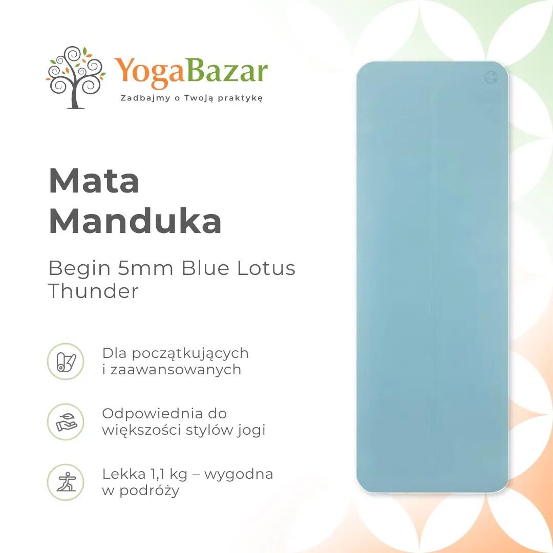 Tapis de yoga Manduka Begin 5 mm - Blue Lotus Thunder 8/8