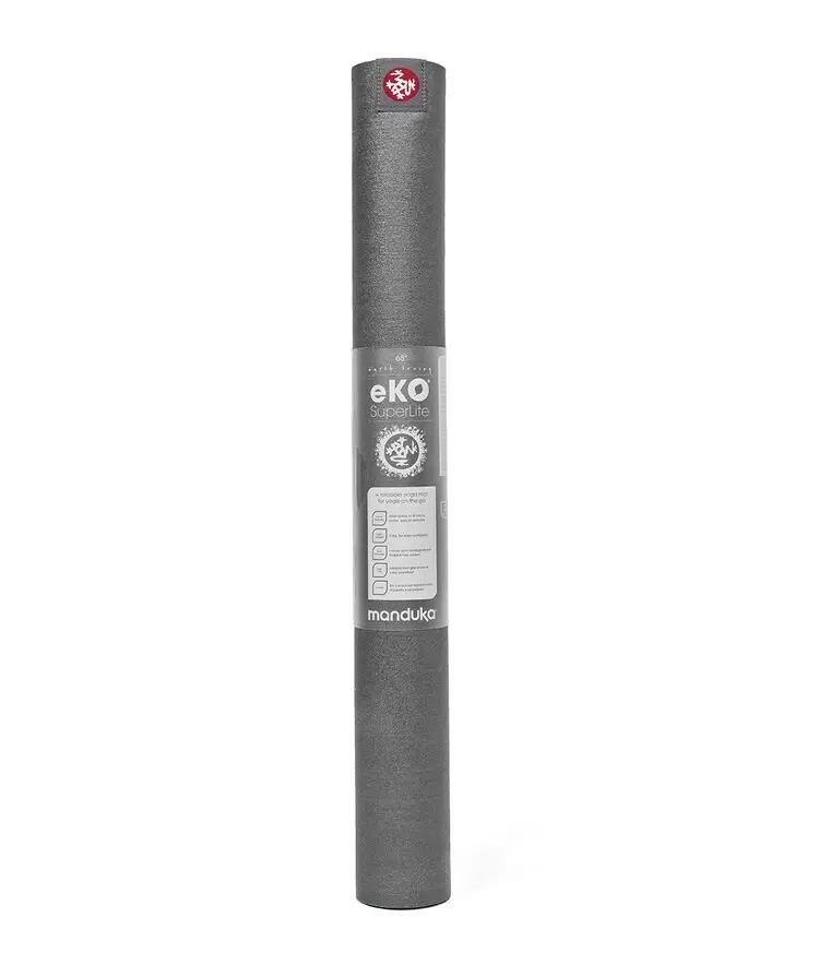 Kauczukowa mata do jogi Manduka eKO Superlite Travel 1.5mm 200cm - Charcoal 6/14