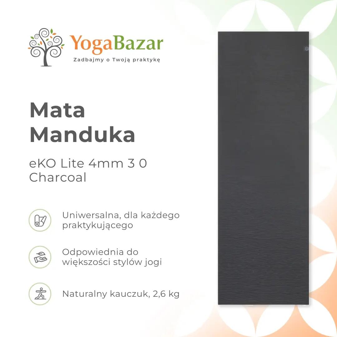 Tapis de yoga en caoutchouc Manduka eKO Lite 4 mm 3.0 - Charbon 10/10