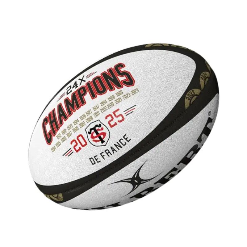 Ballon de rugby Gilbert Stade Toulousain Champions 2025 blanc 2/3