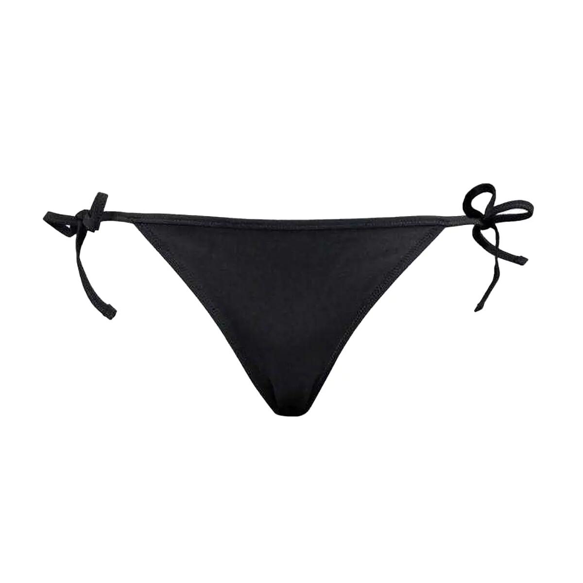 Womens/Ladies Side Tie Bikini Bottoms (Black) 2/7