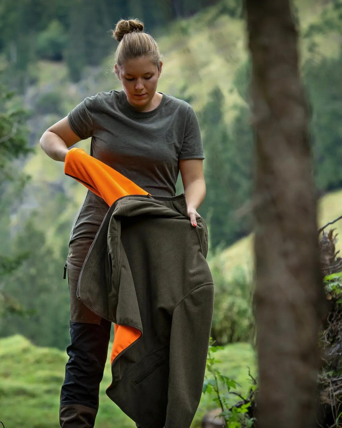 Damen - Outdoor-Fleecejacke - wendbar - Lady Pam - Orange, Größe 42 15/15