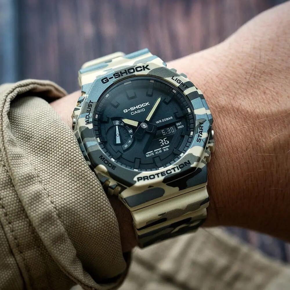 Casio Analogique - Digital Montre Beige/Noir GA-2100CM-5AER 5/11