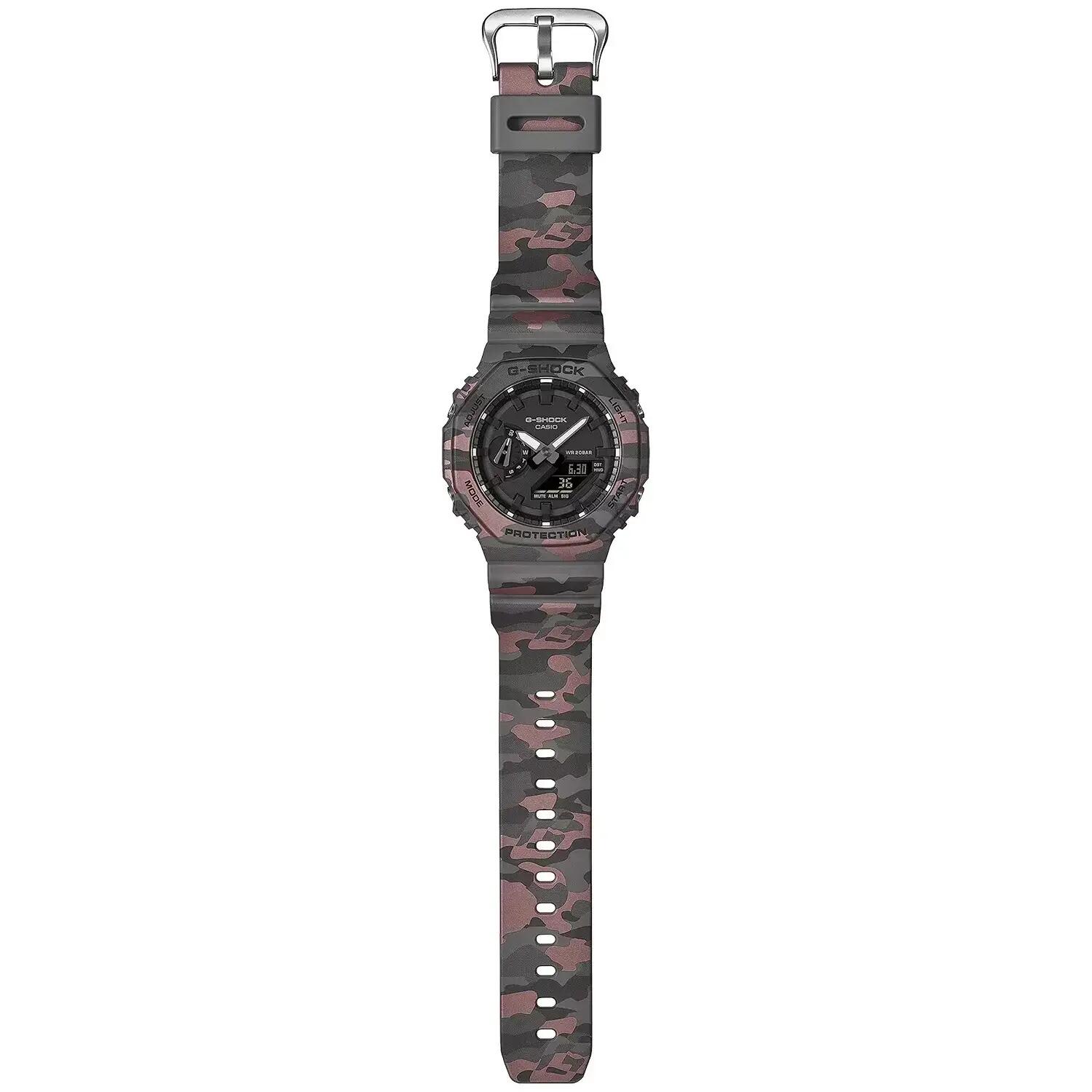 Casio Analoog En Digitaal  Horloge Grijs/Zwart GA-2100CM-8AER 3/11