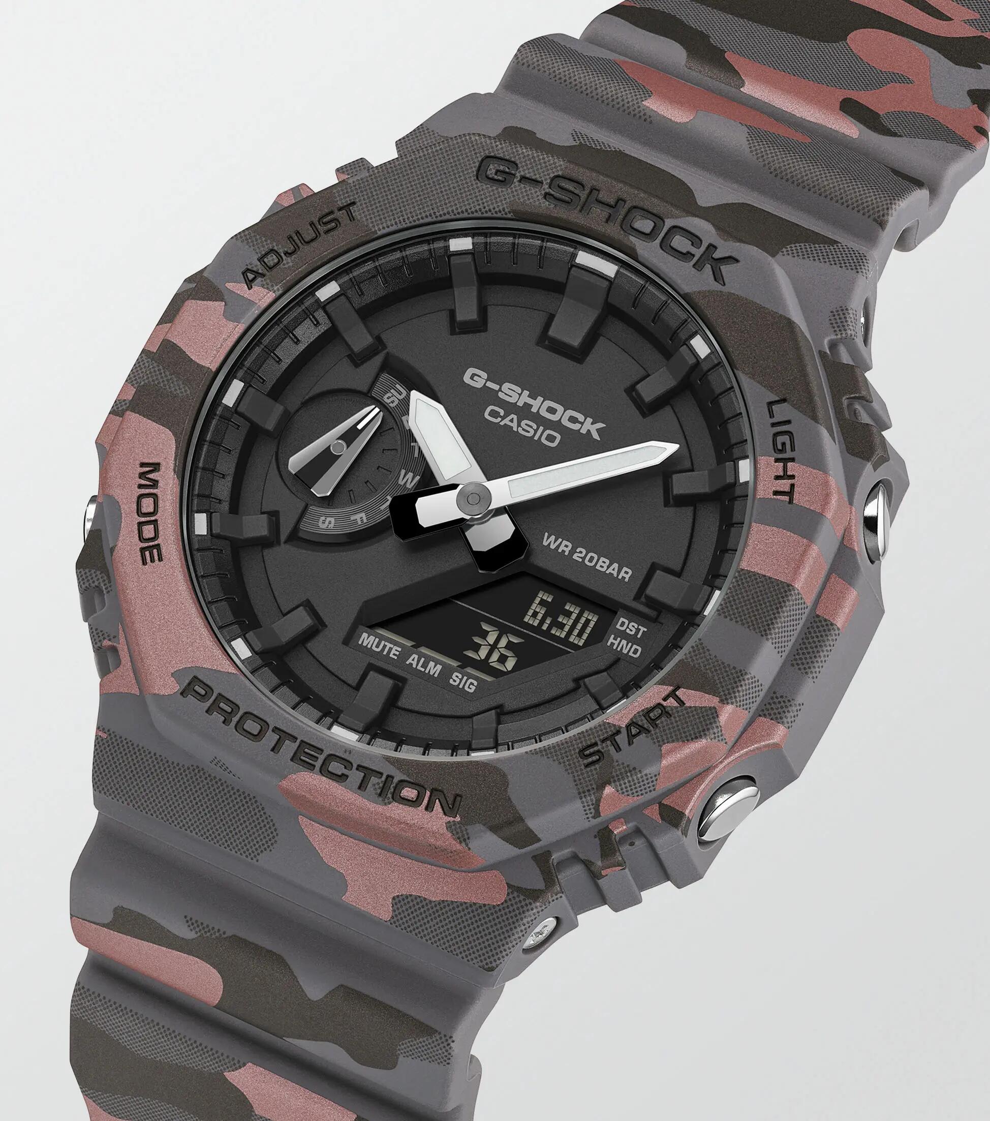 Casio Analoog En Digitaal  Horloge Grijs/Zwart GA-2100CM-8AER 2/11